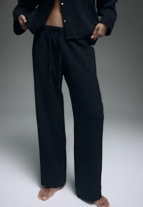 H&M - Cotton muslin pyjamas - black