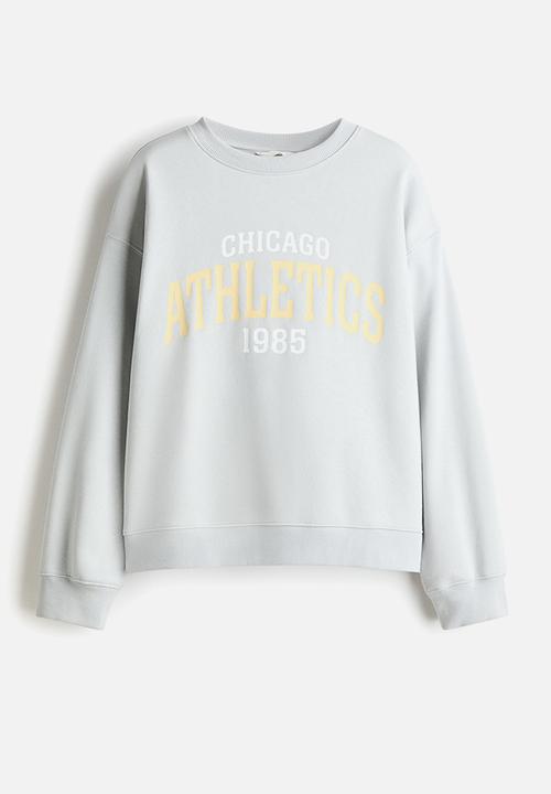H&M - Text-motif sweatshirt - light grey/athletics