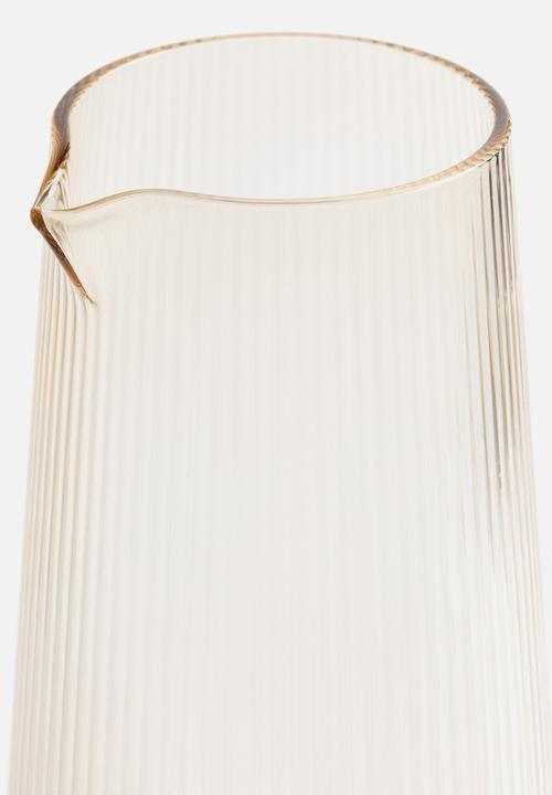 H&M - Fluted glass carafe - beige