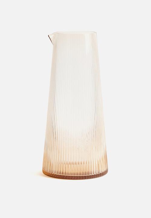H&M - Fluted glass carafe - beige