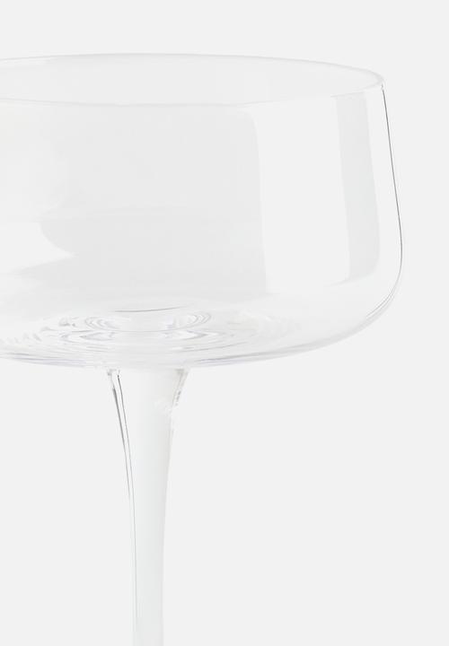 H&M - Tall coupe glass - transparent
