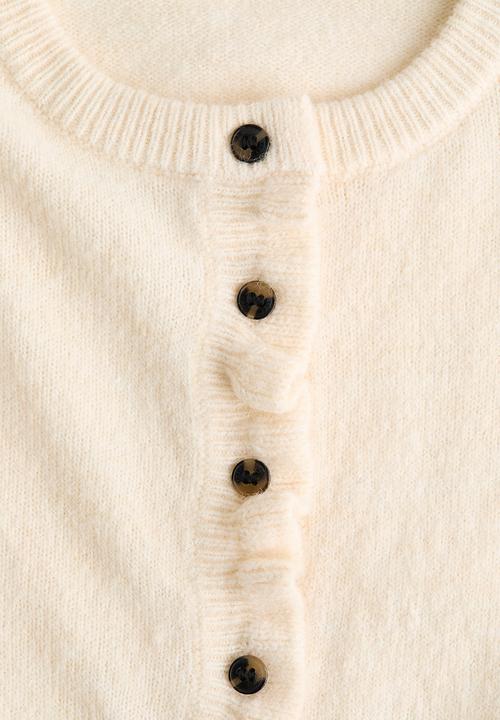 H&M - Frill-trimmed cardigan - cream