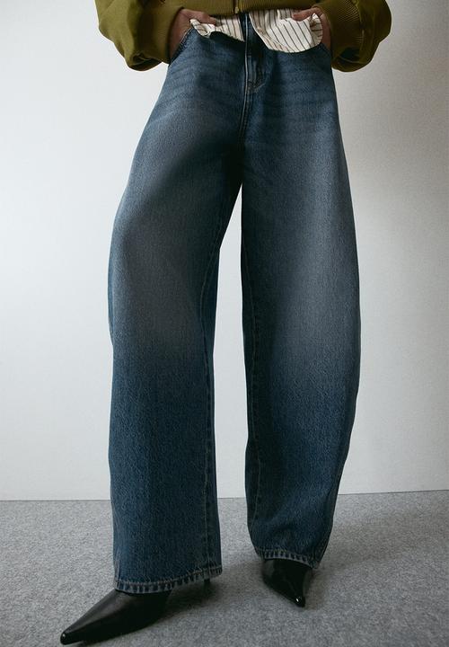 H&M - Baggy high jeans - denim blue