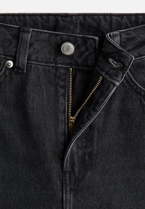 H&M - Baggy high jeans - washed black