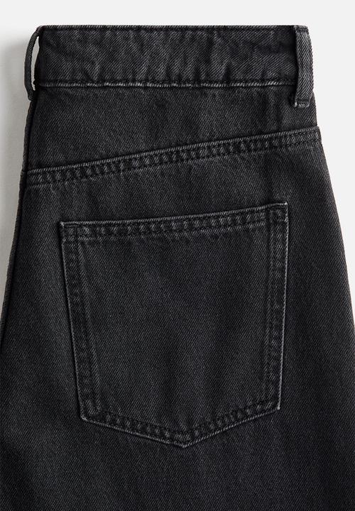 H&M - Baggy high jeans - washed black