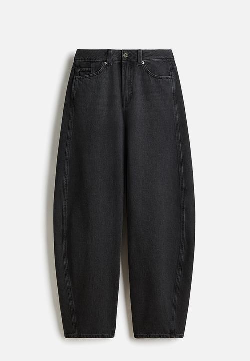 H&M - Baggy high jeans - washed black