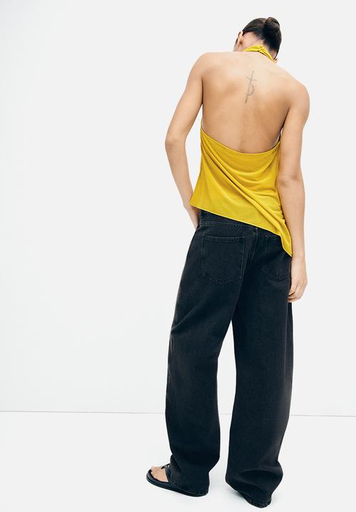 H&M - Baggy high jeans - washed black