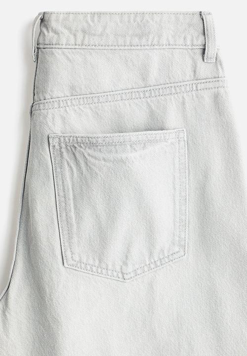 H&M - Baggy high jeans - light grey marl