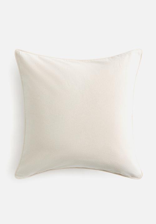 H&M - Canvas cushion cover - light khaki green