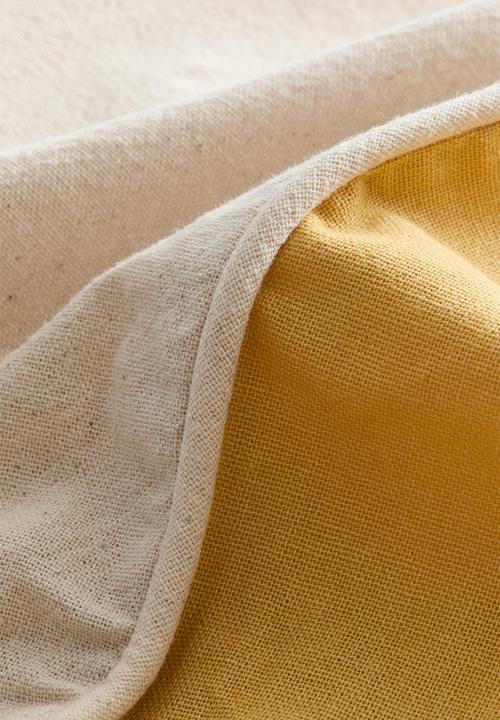 H&M - Canvas cushion cover - yellow