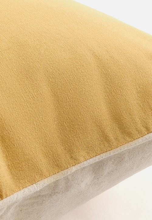 H&M - Canvas cushion cover - yellow