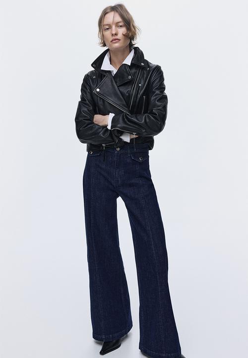 H&M - Wide high jeans - dark denim blue