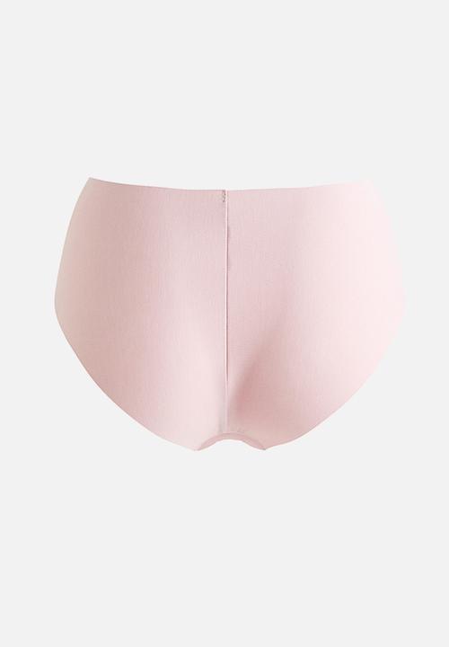H&M - 3-pack invisible cotton hipster briefs - powder pink/light beige/black