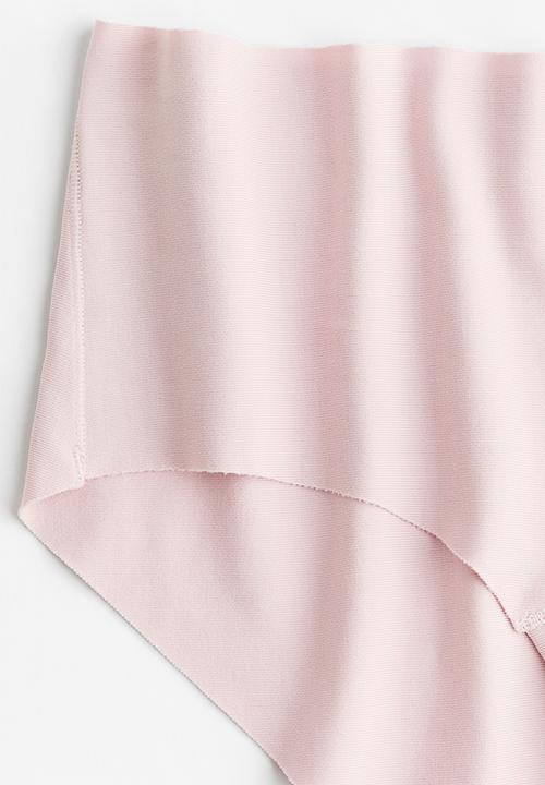 H&M - 3-pack invisible cotton hipster briefs - powder pink/light beige/black