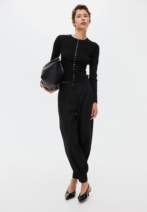 H&M - Ribbed cardigan - black