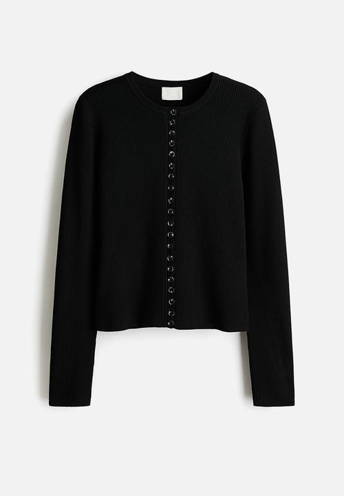 H&M - Ribbed cardigan - black