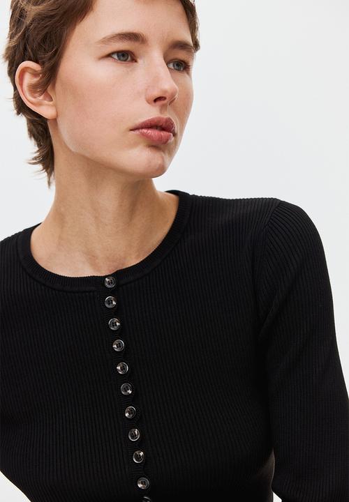 H&M - Ribbed cardigan - black