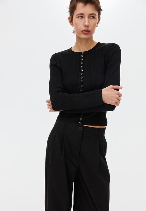 H&M - Ribbed cardigan - black
