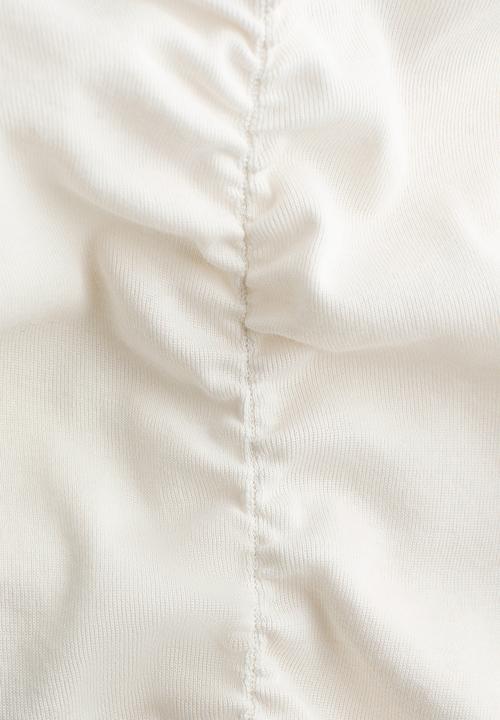 H&M - Draped cotton top - light beige