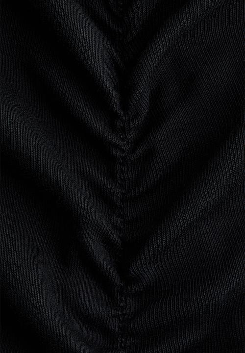 H&M - Draped cotton top - black