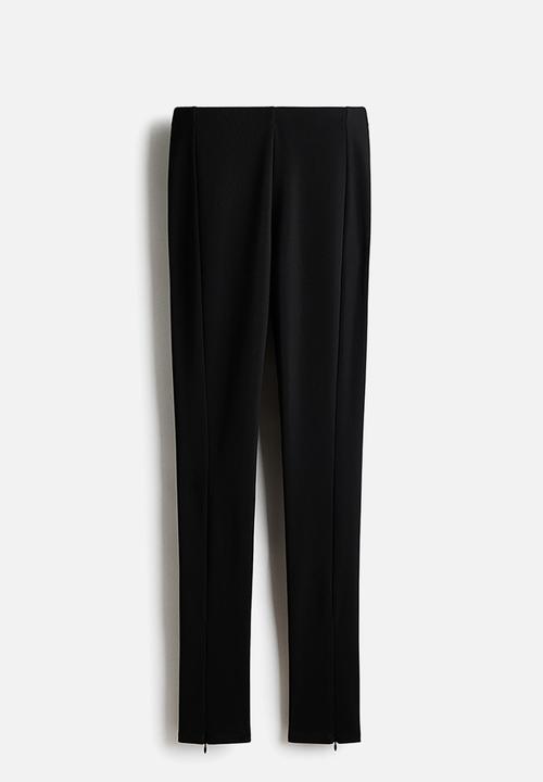H&M - Zip-hem leggings - black