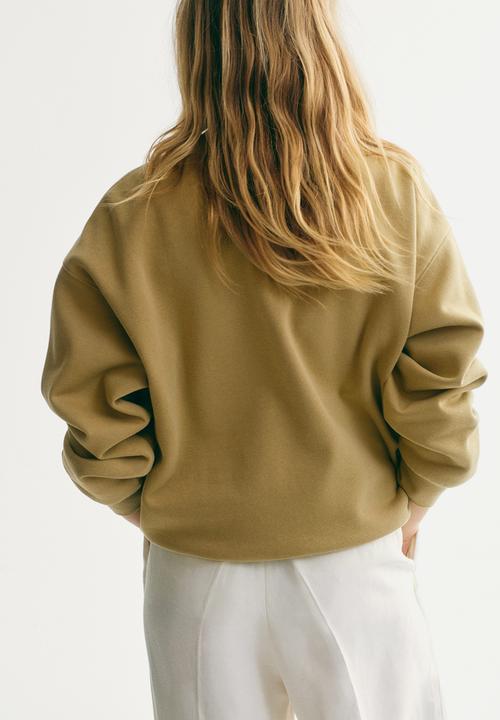 H&M - Motif-detail sweatshirt - beige/atelier