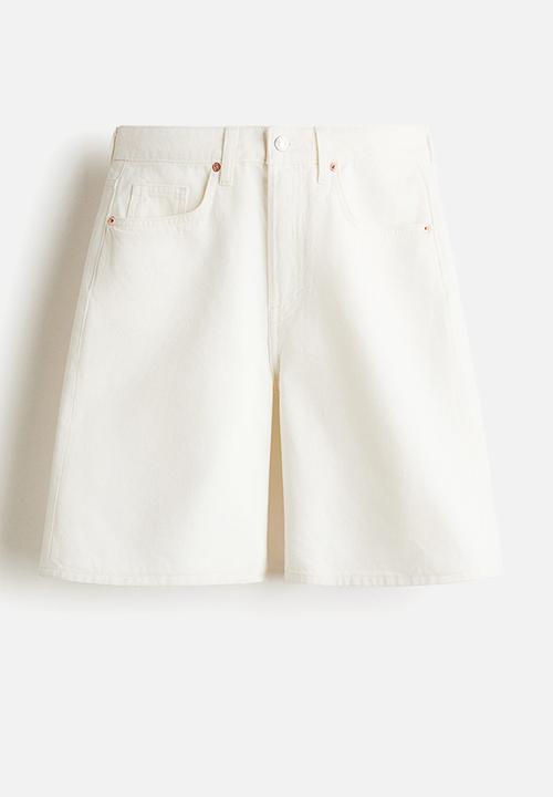 H&M - Denim bermuda shorts - cream