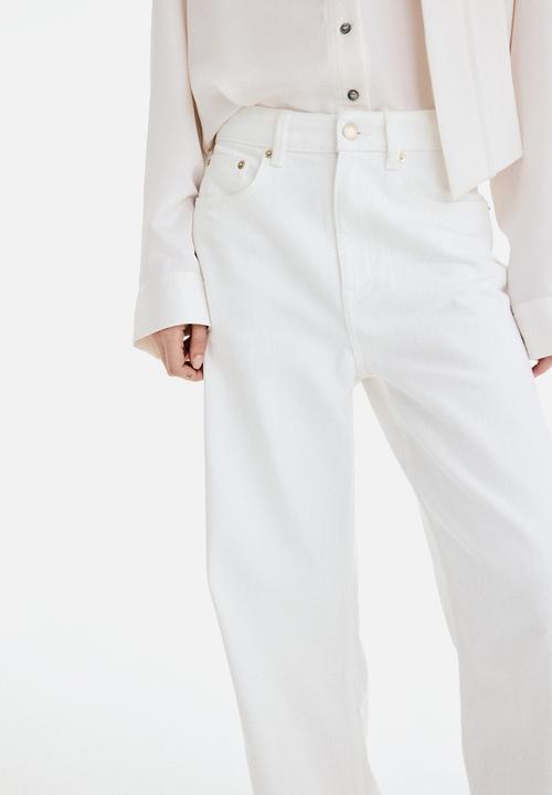 H&M - Wide high jeans - white