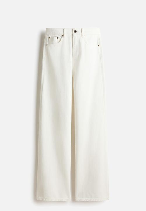 H&M - Wide high jeans - white