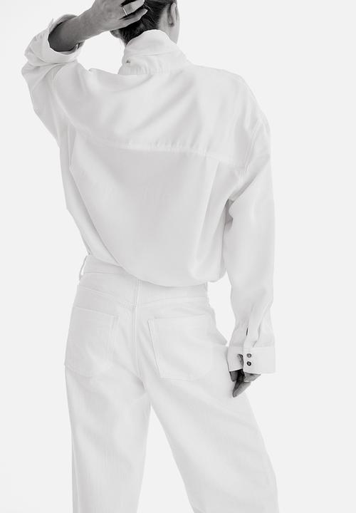 H&M - Wide high jeans - white