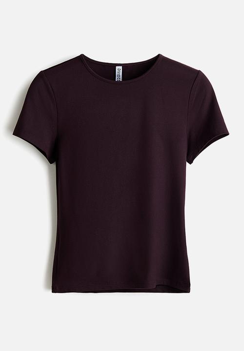 H&M - Fitted T-shirt - plum purple