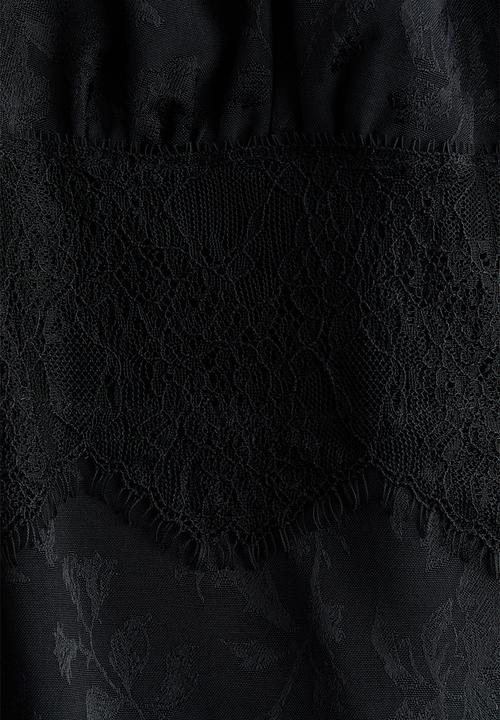 H&M - Lace-detail top - black
