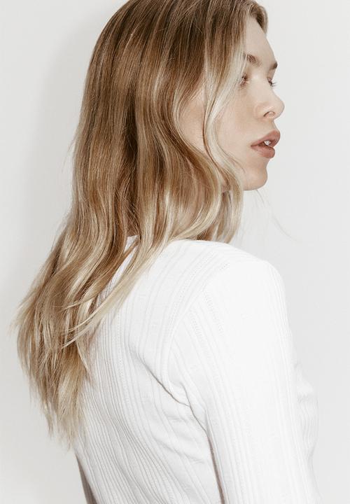 H&M - Pointelle-knit cotton top - white