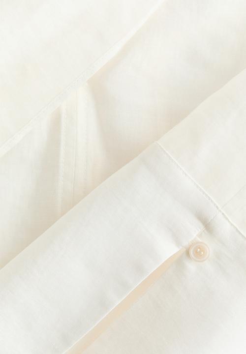 H&M - Scarf-collar blouse - white