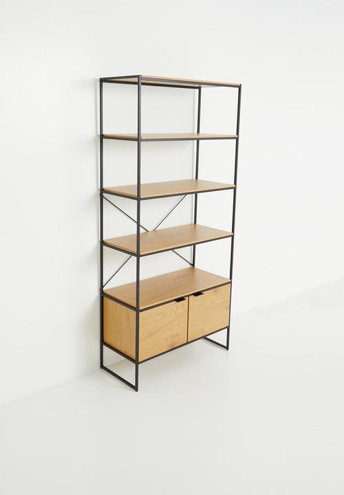 Sixth Floor - Cesura Bookcase - natural & back 