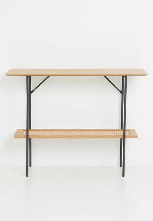 Sixth Floor - Pensacola console table - natural &  black 