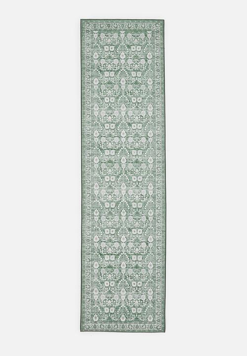 Noa Floral Runner - Olive