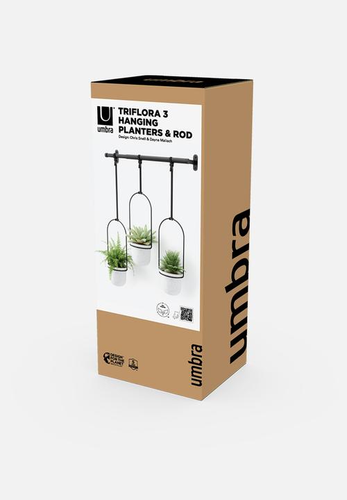 Umbra - Triflora Hanging Planter - White