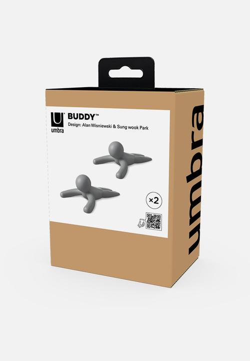 Umbra - Buddy Doorstop Set Of 2 - Charcoal