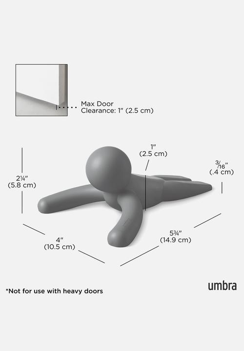 Umbra - Buddy Doorstop Set Of 2 - Charcoal