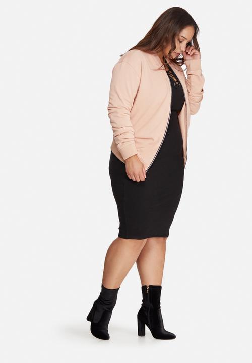 Missguided - Plus size loop back bomber jacket