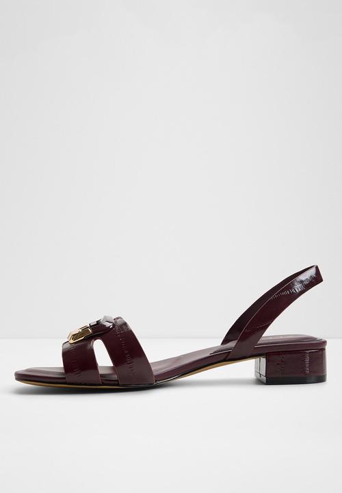 ALDO - Alamaendar open toe slingback - burgundy