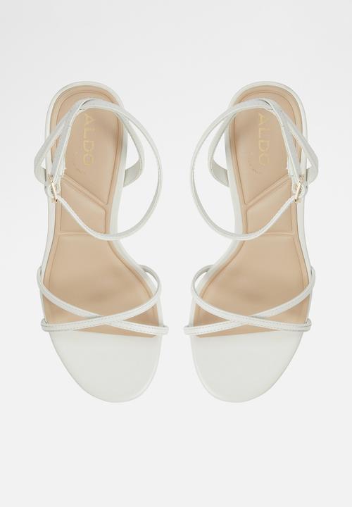 ALDO - Marbela open toe ankle strap - white/bone