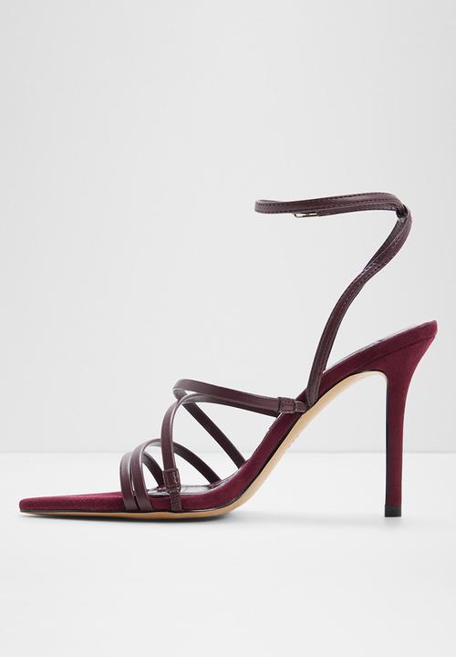 ALDO - Solania open toe ankle strap - burgundy