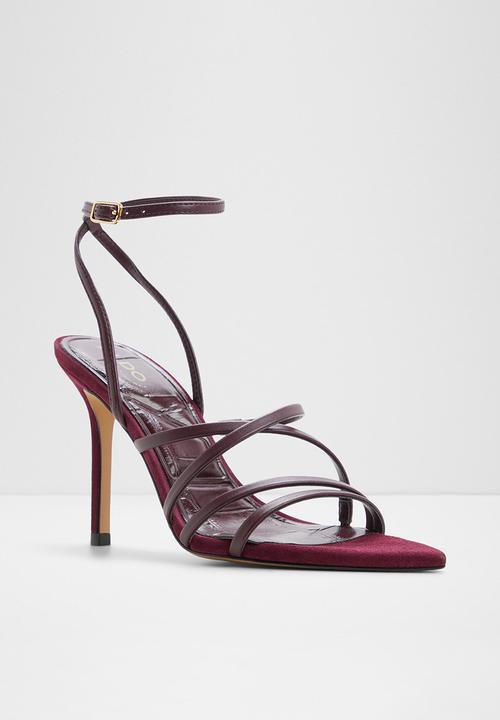 ALDO - Solania open toe ankle strap - burgundy