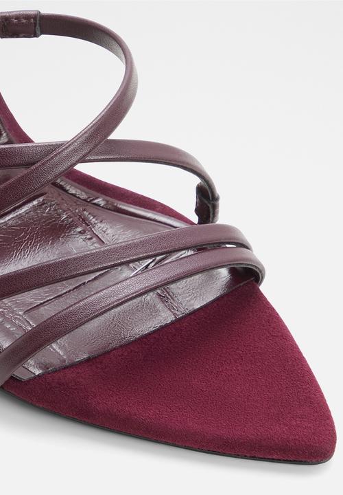 ALDO - Solania open toe ankle strap - burgundy