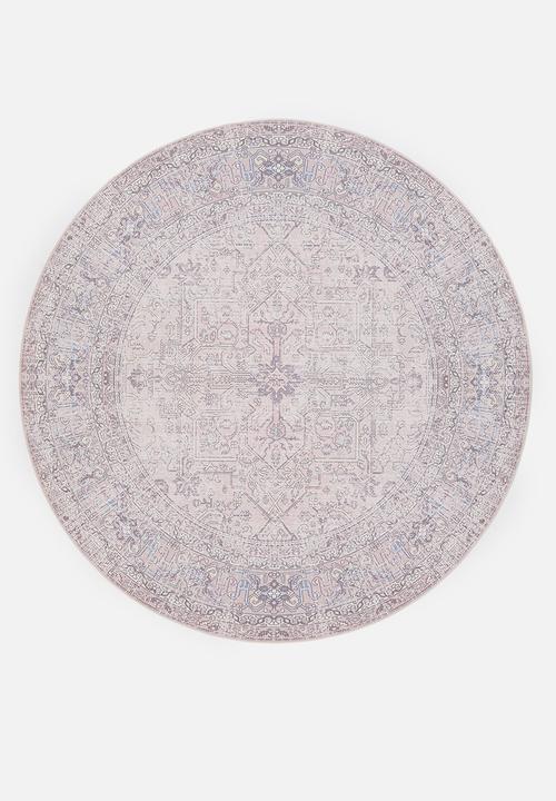 Arin Distressed Antique Round Pink