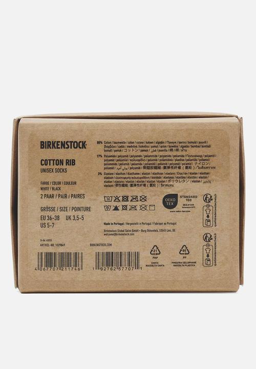 Birkenstock - 2 Pack Cotton Rib Black+White - Black/White