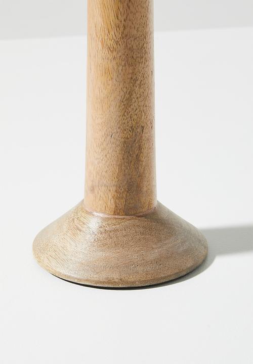 H&S - Contempo wood candle holder - Natural