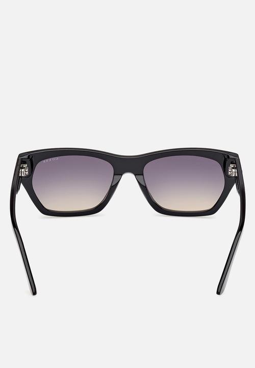 GUESS - Geometric Shape Sunglasses 56mm - Shiny Black